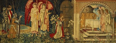 A conquista do Santo Graal por Sir Galahad, Sir Bors e Sir Percival, de Edward Burne Jones