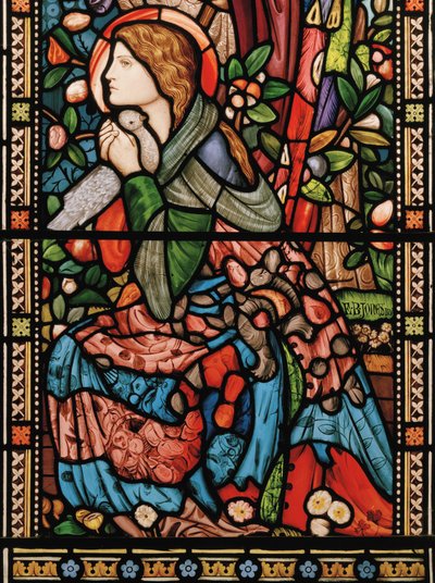 A Anunciação, c.1860 (vitral) de Edward Burne-Jones
