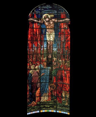 A Janela da Crucificação, 1888 (vitral) de Edward Burne Jones