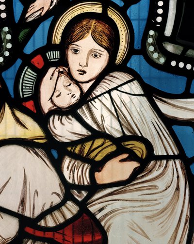 A fuga para o Egito, 1862 (vitral) de Edward Burne Jones