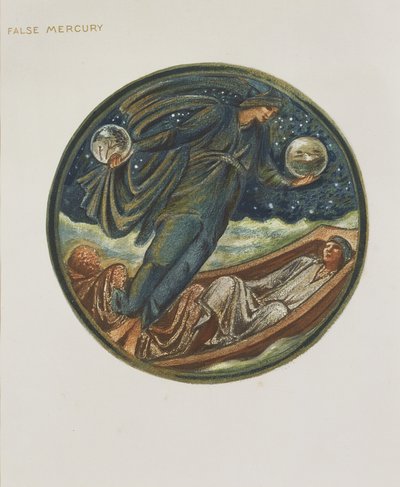 O livro da flor: XXXVI. Mercúrio Falso, 1905 (litho com guache sobre papel) de Edward Burne Jones