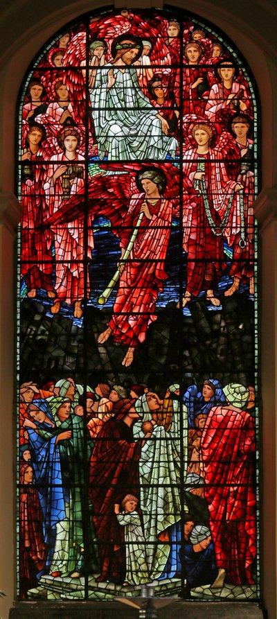O último julgamento, 1885-1897 (vitral) de Edward Burne Jones