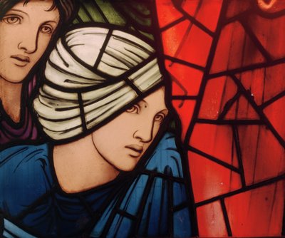 A última janela do julgamento, detalhe, 1897 (vitral) de Edward Burne Jones
