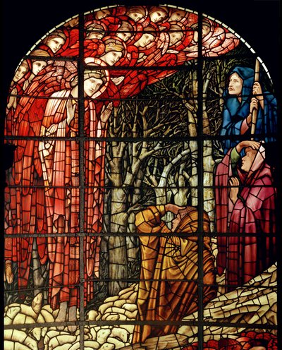 A janela da Natividade, detalhe, os pastores, 1888 (vitral) de Edward Burne Jones