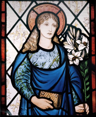 A Virgem Maria, 1882 (vitral) de Edward Burne Jones
