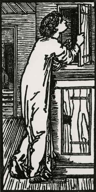 Psique, olhando no armário, 1866 de Edward Coley after Burne Jones