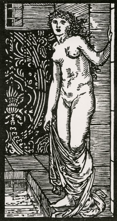 Psique no banho, 1866 de Edward Coley after Burne Jones