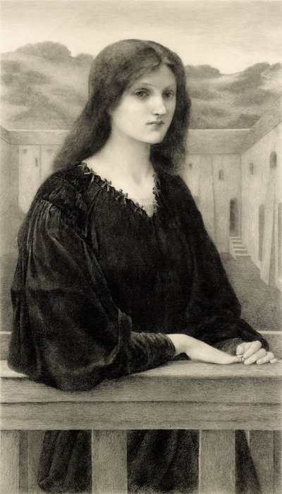 Vespertina Quies, gravado pelo pub Emile Boilvin (1845-99). por Arthur Tooth & Sons, 1897 de Edward Coley after Burne Jones