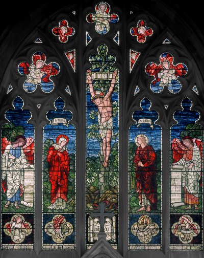Birmingham, Acocks Green, St Mary, a Virgem, East Window, Morris & Co., Edward Burne-Jones, John Henry Dearle (1859-1932), 1895 de Edward Coley and Dearle Burne Jones