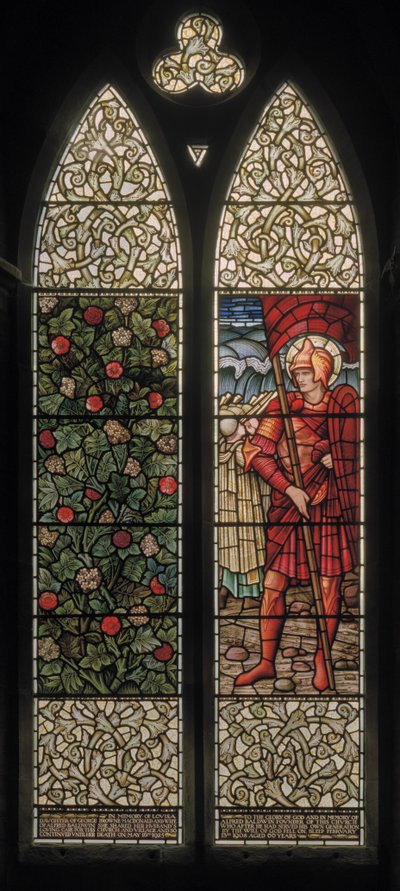 Wilden, Todos os Santos, Morris & Co., Edward Burne-Jones, John Henry Dearle (1859-1932), Folhagem e Josué, 1902-1914, Louisa, Alfred, Os Baldwins, Primeiro Ministro, Metodista, Worcestershire, Artes e Ofícios de Edward Coley and Dearle Burne Jones