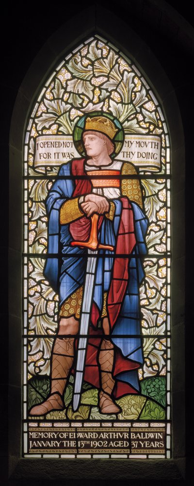 Wilden, Todos os Santos, Morris & Co., Edward Burne-Jones, John Henry Dearle (1859-1932), Rei Ethelbert, 1902-1914, Louisa, Alfred, Os Baldwins, Primeiro Ministro, Metodista, Worcestershire, Artes e Ofícios, de Edward Coley and Dearle Burne Jones