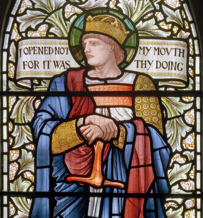 Wilden, Todos os Santos, Morris & Co., Edward Burne-Jones, John Henry Dearle (1859-1932), Rei Ethelbert, detalhe, 1902-1914, Louisa, Alfred, Os Baldwins, Primeiro Ministro, Metodista, Worcestershire, Arts & de Edward Coley and Dearle Burne Jones