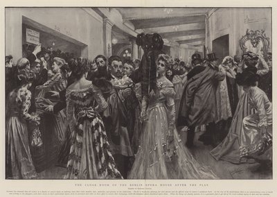 A sala de camuflagem da Ópera de Berlim depois da peça (litografia) de Edward Cucuel