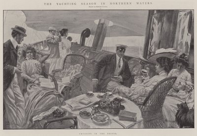A época dos iates nas águas do Norte (litografia) de Edward Cucuel