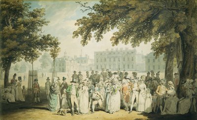 Buckingham House, Parque St.James, 1790 de Edward Dayes