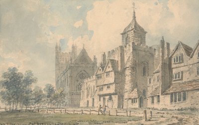 Catedral de Exeter e edifícios vizinhos de Edward Dayes