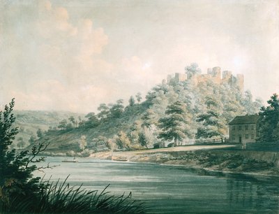 Goodrich Castle On The River Wye (aguarela sobre lápis sobre papel de trama branca) de Edward Dayes