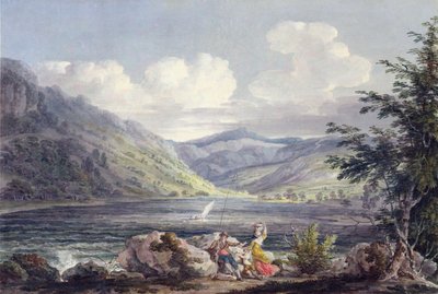 Haweswater, Westmoreland, c.1795 (wc sobre grafite em papel wove) de Edward Dayes