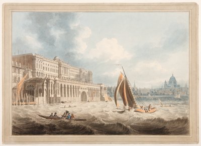 Somerset House a partir do Tamisa de Edward Dayes