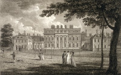 Vista da Buckingham House, gravada por W. Knight, publicada em 1799 de Edward Dayes