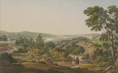 Planície de Olímpia, placa 6 da parte 1 de &39;vistas na Grécia&39;, gravado por J. Bailey, 1820 (aquatint) de Edward Dodwell