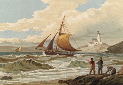 Barcos de pesca retornando, Mumbles Farol de Edward Duncan