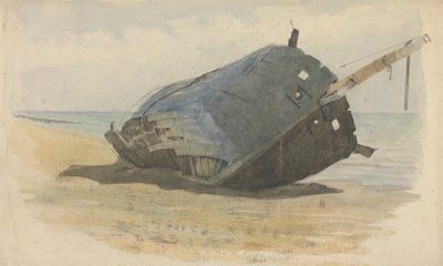 Encalhamento do casco na praia de Edward Duncan