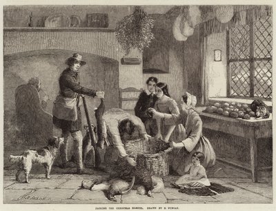 Embalando o cabaz de Natal de Edward Duncan