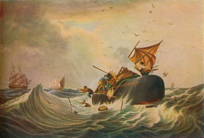 Pesca da baleia do mar sul, 1836 de Edward Duncan