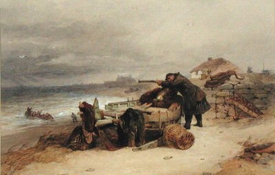The Look Out, c.1850 (aguarela sobre papel) de Edward Duncan