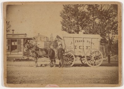 J. Carroça de gelo de Frank Pope, c. 1885 (foto) de Edward Edwards