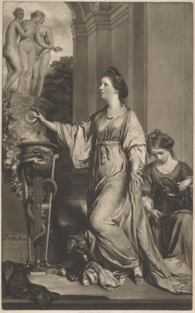 Lady Sarah Bunbury Sacrifício às Graças de Edward Fisher