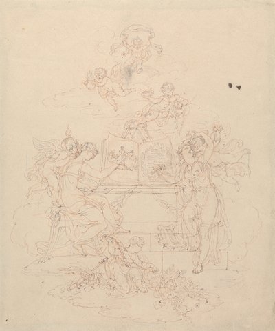 Alegoria da Pintura e da Literatura de Edward Francis Burney