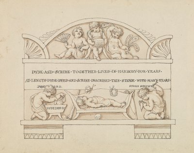 Desenho para Monumento a Dyde e Escriba de Edward Francis Burney