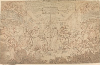 Desenho preparatório para The Waltz de Edward Francis Burney