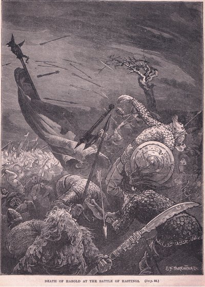 Morte de Harold na Batalha de Hastings AD 1066 de Edward Frederick Brewtnall