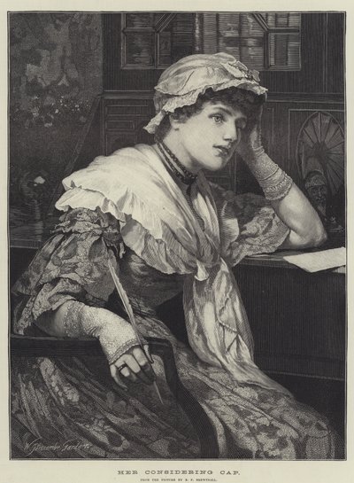 Ela, considerando, boné de Edward Frederick Brewtnall