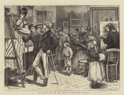 Dia dos Estudantes no South Kensington Museum de Edward Frederick Brewtnall