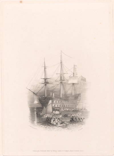 O Bellerophon, Plymouth Sound de Edward Goodall
