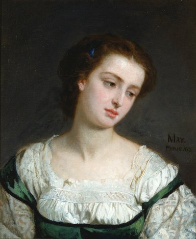 Retrato de uma jovem, 1862. de Edward Harrison May