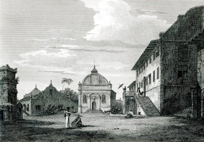 Casa do Governo em Malaca, gravada por George Cooke de Edward Hawke Locker