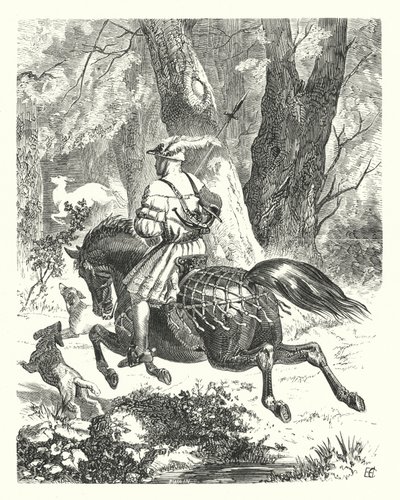 Uma antiga balada reescrita (gravura) de Edward Henry (after) Corbould