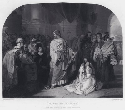 "Go, and Sin No More" (gravura) de Edward Henry (after) Corbould