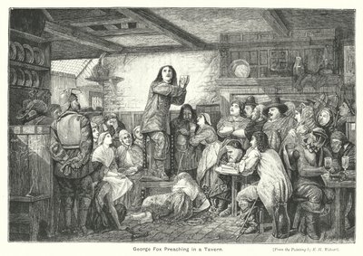 Pregação de George Fox numa Taberna (gravura) de Edward Henry (after) Wehnert