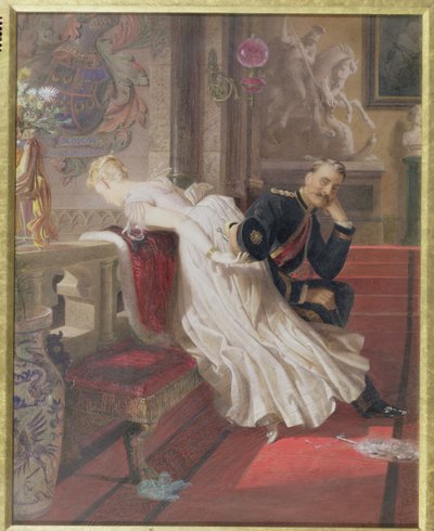 O amor é tudo (wc e guache sobre papel) de Edward Henry Corbould