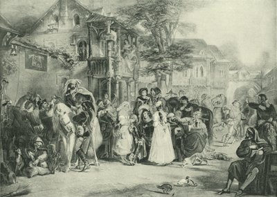 Chaucer e os Peregrinos de Canterbury (gravura) de Edward Henry Corbould