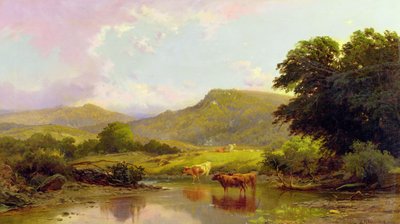 Cena no rio Conwy, Betws-y-Coed, País de Gales do Norte de Edward Henry Holder