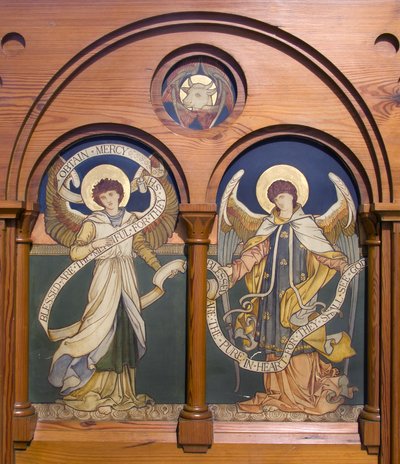 Garstang, St Thomas, Shrigley e Caça (1873-1982), Edward Holmes Jewitt (1849-1929), Angel Reredos, c.1877 de Edward Holmes Jewitt