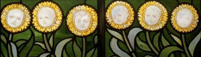 Maria, Mary, bastante contrária, detalhe de flores, 1886 de Edward Holmes Jewitt