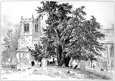 Igreja de Snitterfield, Snitterfield, Warwickshire, 1885. de Edward Hull